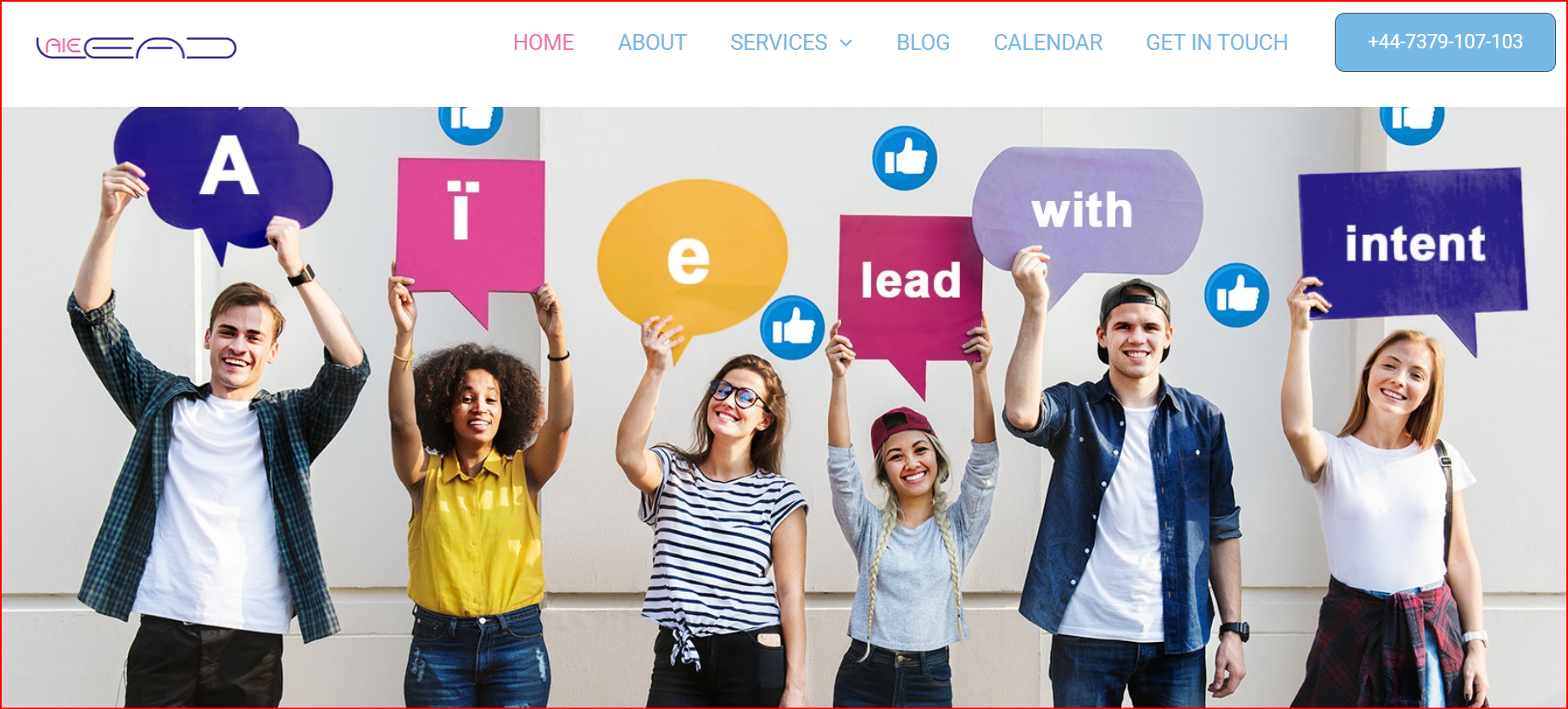 AïeLEAD website homepage by Orion Global Consulting