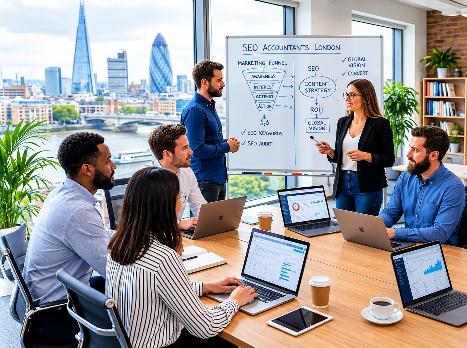 Orion Global Consulting digital marketing agency team in London planning SEO strategy
