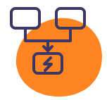 Workflow and process automation icon